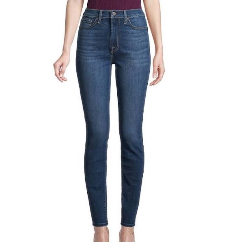 7 For All Mankind Skinny Blue Jeans